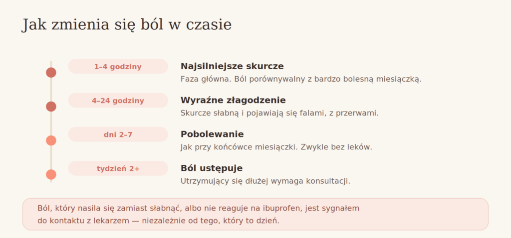 Ból po aborcji — jak zmienia się w czasie, od fazy głównej do ustąpienia