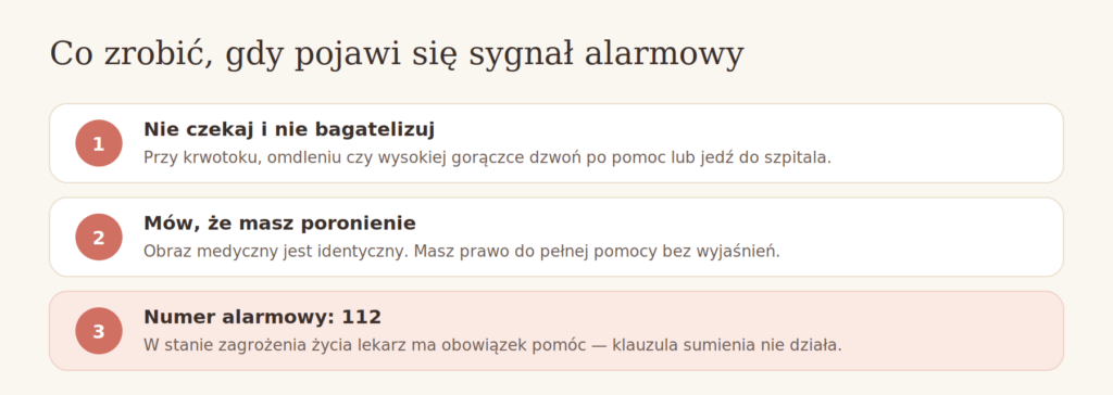Co zrobić przy objawach alarmowych po aborcji